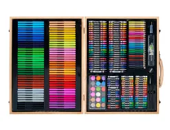 Set de pinture liderpapel bois 245 pieces boite de 49x36,6x4,5 cm