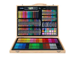 Set de pinture liderpapel bois 245 pieces boite de 49x36,6x4,5 cm