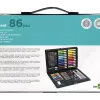 Set de pinture liderpapel plastique 86 pieces etui de 34x23x3,2 cm