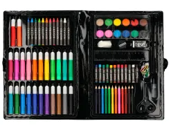 Set de pinture liderpapel plastique 86 pieces etui de 34x23x3,2 cm