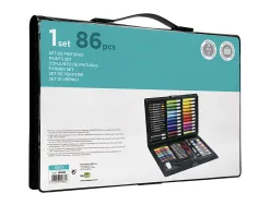 Set de pinture liderpapel plastique 86 pieces etui de 34x23x3,2 cm