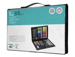Set de pinture liderpapel plastique 86 pieces etui de 34x23x3,2 cm