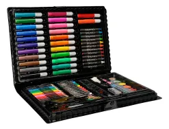 Set de pinture liderpapel plastique 86 pieces etui de 34x23x3,2 cm