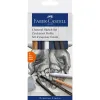 Set esquisse fusain faber castell 4 pitt fusains assortis + 1 crayon pastel + 1 gomme mie + 1 estompe