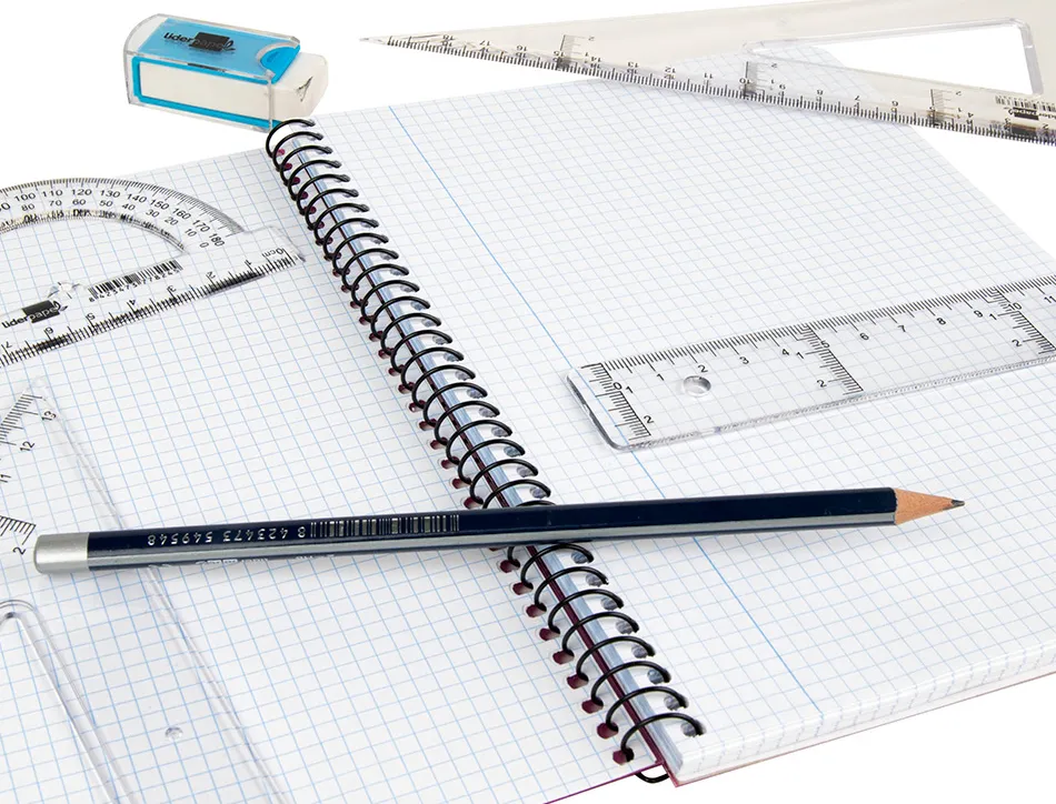 Set traçage liderpapel 4 pièces règle 30cm équerres 45/60 degrés 25cm rapporteur 180 degrés 15cm transparent
