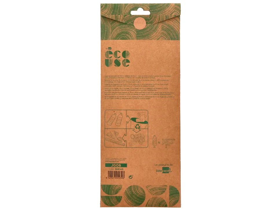 Set traçage liderpapel ecouse 100% plastique pet recycle equerre 20 cm 18 cm regle 30 cm et demi-cercle 10 cm