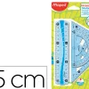 Set tracage maped flex mini kit 4 instruments incassable regle 15cm equerres 45º/60º rapporteur 180º assortis aleatoire