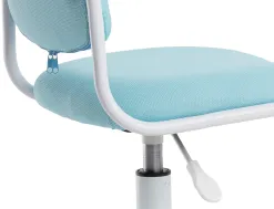 Siege enfant q-connect bari recouvert tissu base metal sans accoudoirs hauteur 795mm largeur 390mm prof 350mm bleu