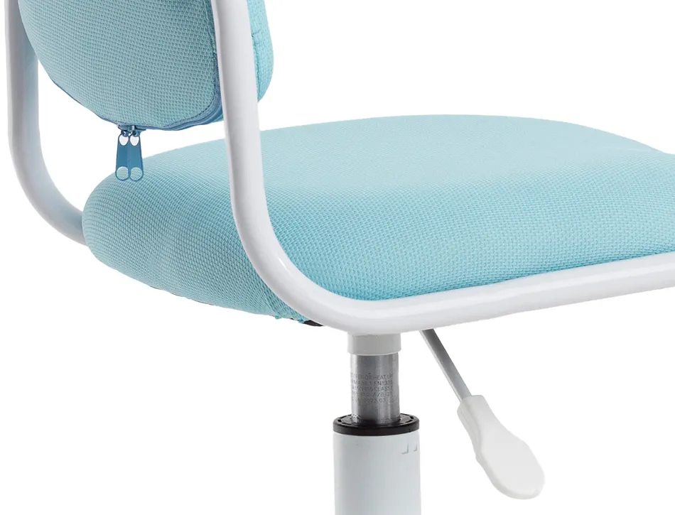 Siege enfant q-connect bari recouvert tissu base metal sans accoudoirs hauteur 795mm largeur 390mm prof 350mm bleu