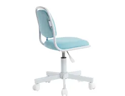 Siege enfant q-connect bari recouvert tissu base metal sans accoudoirs hauteur 795mm largeur 390mm prof 350mm bleu
