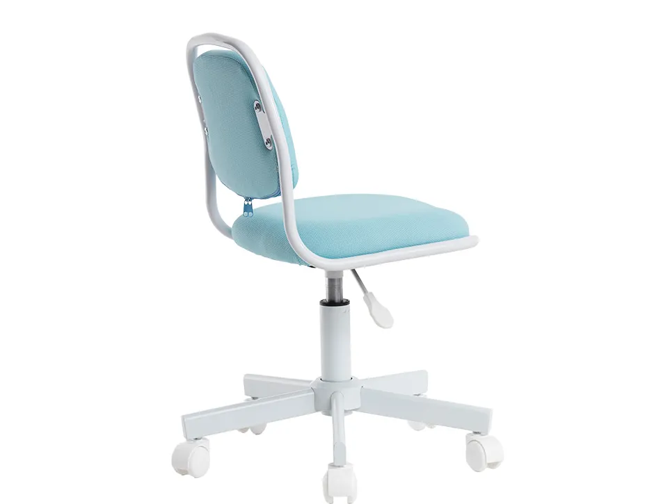 Siege enfant q-connect bari recouvert tissu base metal sans accoudoirs hauteur 795mm largeur 390mm prof 350mm bleu