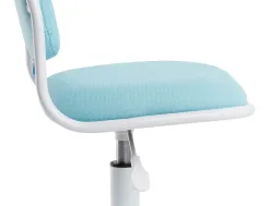 Siege enfant q-connect bari recouvert tissu base metal sans accoudoirs hauteur 795mm largeur 390mm prof 350mm bleu