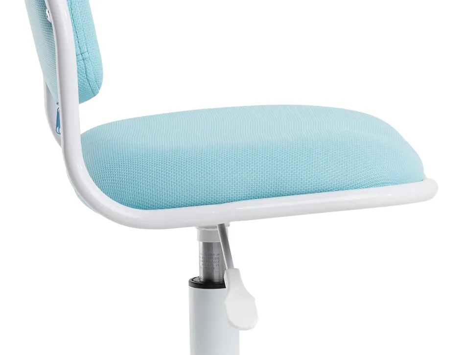 Siege enfant q-connect bari recouvert tissu base metal sans accoudoirs hauteur 795mm largeur 390mm prof 350mm bleu