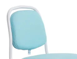Siege enfant q-connect bari recouvert tissu base metal sans accoudoirs hauteur 795mm largeur 390mm prof 350mm bleu