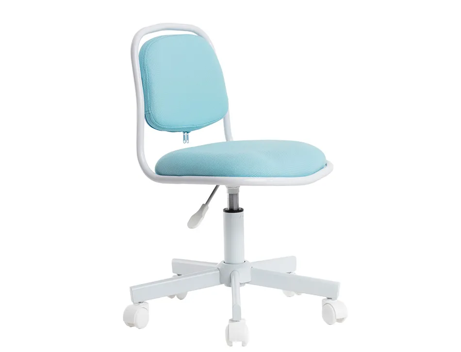Siege enfant q-connect bari recouvert tissu base metal sans accoudoirs hauteur 795mm largeur 390mm prof 350mm bleu