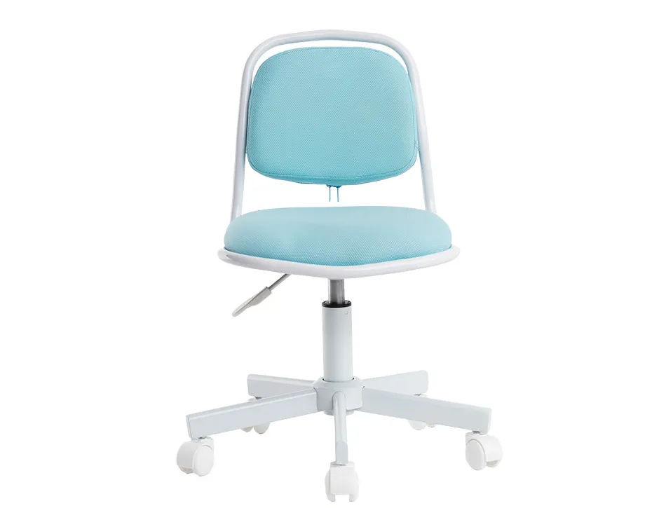 Siege enfant q-connect bari recouvert tissu base metal sans accoudoirs hauteur 795mm largeur 390mm prof 350mm bleu