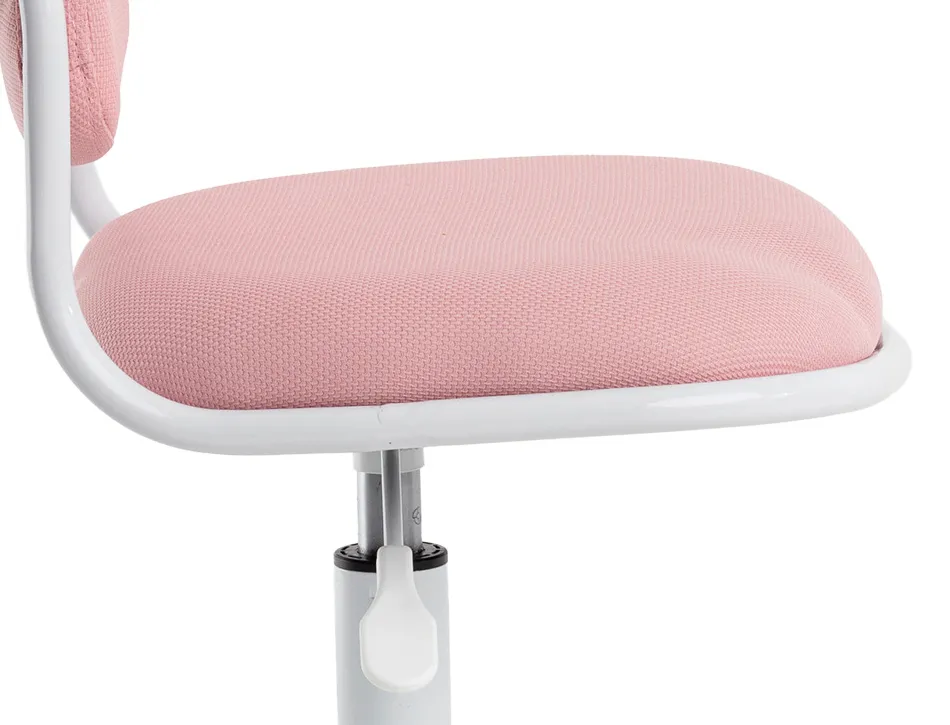 Siege enfant q-connect bari recouvert tissu base metal sans accoudoirs hauteur 795mm largeur 390mm prof 350mm rose