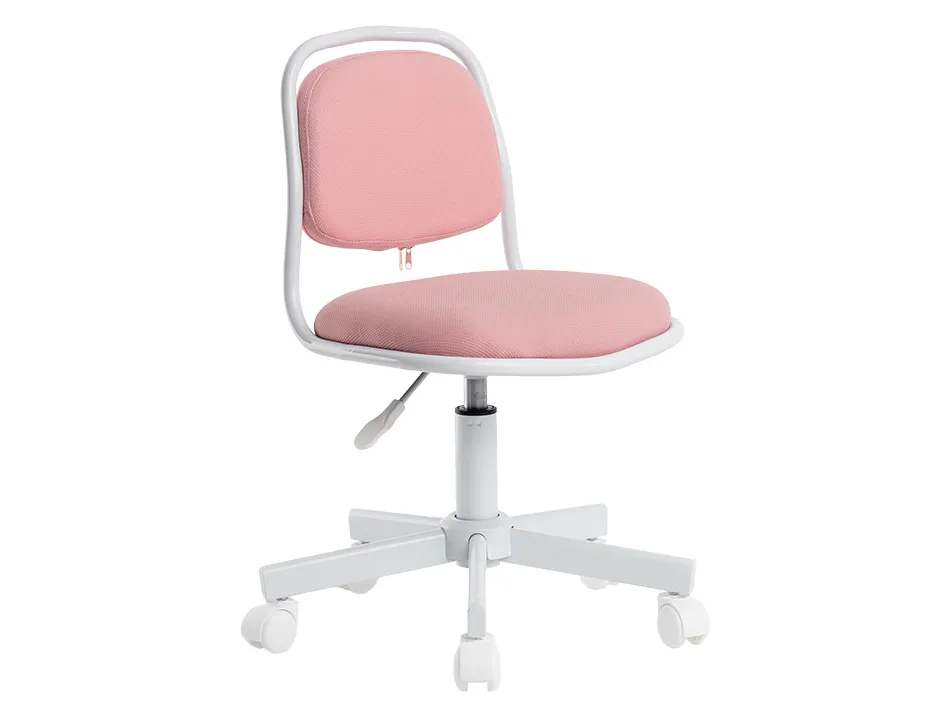 Siege enfant q-connect bari recouvert tissu base metal sans accoudoirs hauteur 795mm largeur 390mm prof 350mm rose