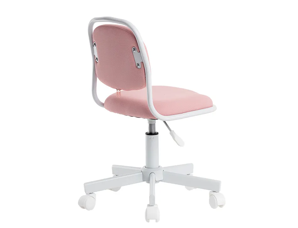 Siege enfant q-connect bari recouvert tissu base metal sans accoudoirs hauteur 795mm largeur 390mm prof 350mm rose