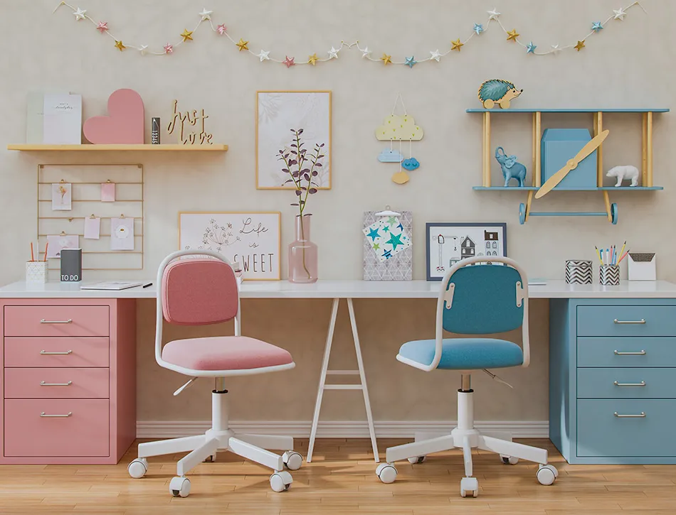 Siege enfant q-connect bari recouvert tissu base metal sans accoudoirs hauteur 795mm largeur 390mm prof 350mm rose
