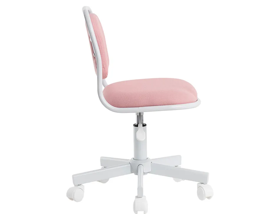 Siege enfant q-connect bari recouvert tissu base metal sans accoudoirs hauteur 795mm largeur 390mm prof 350mm rose