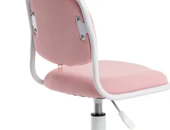 Siege enfant q-connect bari recouvert tissu base metal sans accoudoirs hauteur 795mm largeur 390mm prof 350mm rose