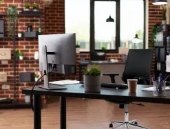 Siege rotatif q-connect assise simili cuir ajustable en hauteur 980+100x630x625mm coloris noir
