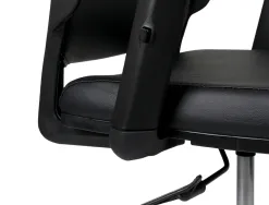 Siege rotatif q-connect assise simili cuir ajustable en hauteur 980+100x630x625mm coloris noir