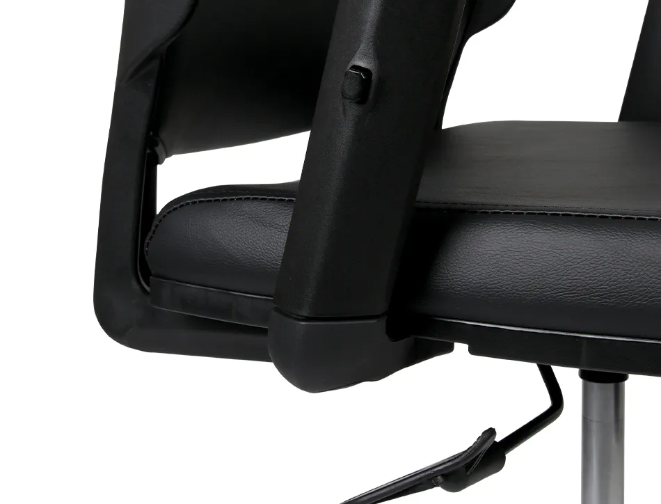 Siege rotatif q-connect assise simili cuir ajustable en hauteur 980+100x630x625mm coloris noir
