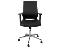 Siege rotatif q-connect assise simili cuir ajustable en hauteur 980+100x630x625mm coloris noir
