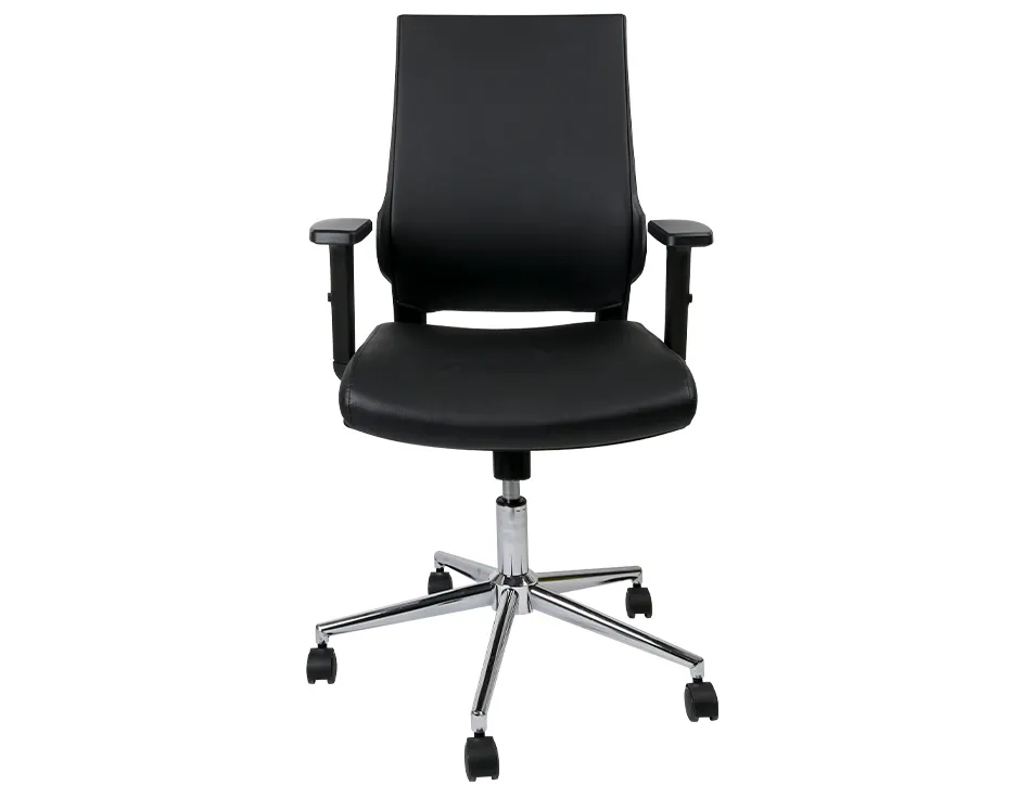 Siege rotatif q-connect assise simili cuir ajustable en hauteur 980+100x630x625mm coloris noir