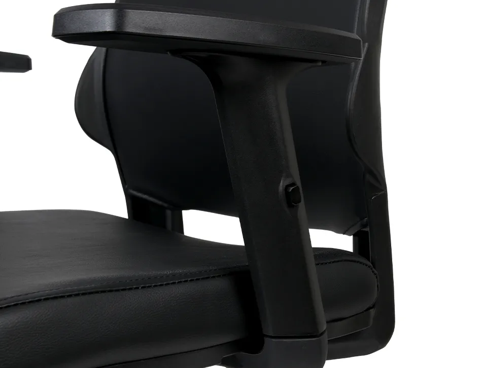 Siege rotatif q-connect assise simili cuir ajustable en hauteur 980+100x630x625mm coloris noir