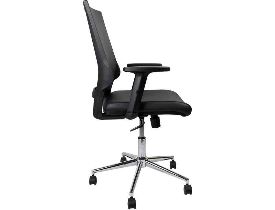 Siege rotatif q-connect assise simili cuir ajustable en hauteur 980+100x630x625mm coloris noir