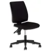 Siege twiteur dossier assise tissu noir contact permanent pietement nylon sans accoudoirs