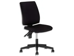 Siege twiteur dossier assise tissu noir contact permanent pietement nylon sans accoudoirs