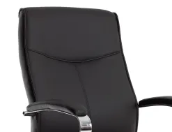 Siege visiteur q-connect modena simili cuir pieds metal chrome hauteur 1050mm largeur 630mm prof 650mm coloris noir