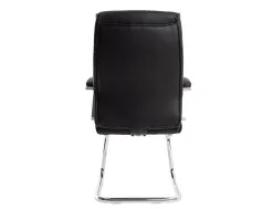 Siege visiteur q-connect modena simili cuir pieds metal chrome hauteur 1050mm largeur 630mm prof 650mm coloris noir