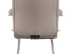 Siege visiteur q-connect modena simili cuir pieds metal chrome hauteur 1050mm largeur 630mm prof 650mm coloris gris