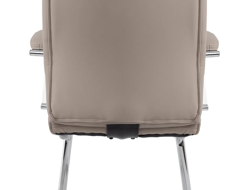 Siege visiteur q-connect modena simili cuir pieds metal chrome hauteur 1050mm largeur 630mm prof 650mm coloris gris