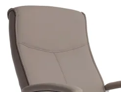 Siege visiteur q-connect modena simili cuir pieds metal chrome hauteur 1050mm largeur 630mm prof 650mm coloris gris