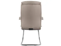 Siege visiteur q-connect modena simili cuir pieds metal chrome hauteur 1050mm largeur 630mm prof 650mm coloris gris