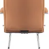 Siege visiteur q-connect modena simili cuir pieds metal chrome hauteur 1050mm largeur 630mm prof 650mm coloris creme
