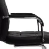 Siege visiteur q-connect piave simili cuir pieds metal chrome hauteur 1050mm largeur 610mm prof 680mm coloris noir