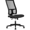 Siège de bureau square dossier résille assise tissu noir mécanisme synchrone sans accoudoirs