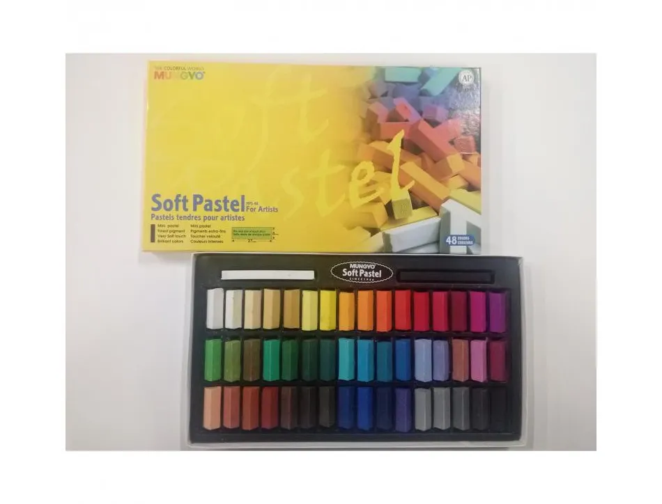 Soft pastels oz mungyo carres 27 mm boite 48 unites coloris assortis