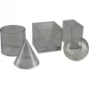 Solides et volumes wissner volumes a remplir corps transparents plastique 5 pieces 10 cm