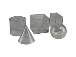 Solides et volumes wissner volumes a remplir corps transparents plastique 5 pieces 10 cm