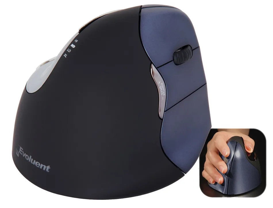 Souris bakker evoluent 4 droitier 6 boutons sans fil noir