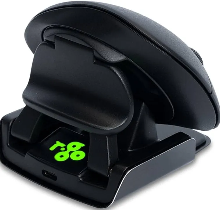 Souris ergonomique r-go twister ambidextre fil et non filaire pliable coloris noir