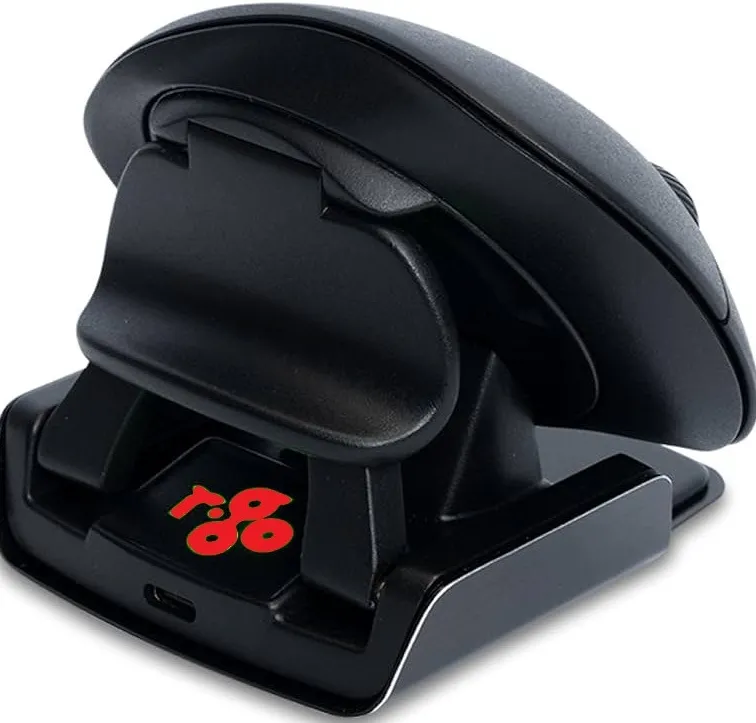 Souris ergonomique r-go twister ambidextre fil et non filaire pliable coloris noir